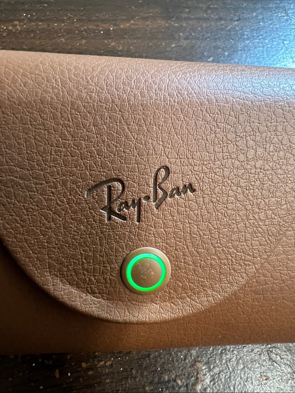 Ray-Ban Meta Brown Leather Eyewear Case - Picture 3 of 5